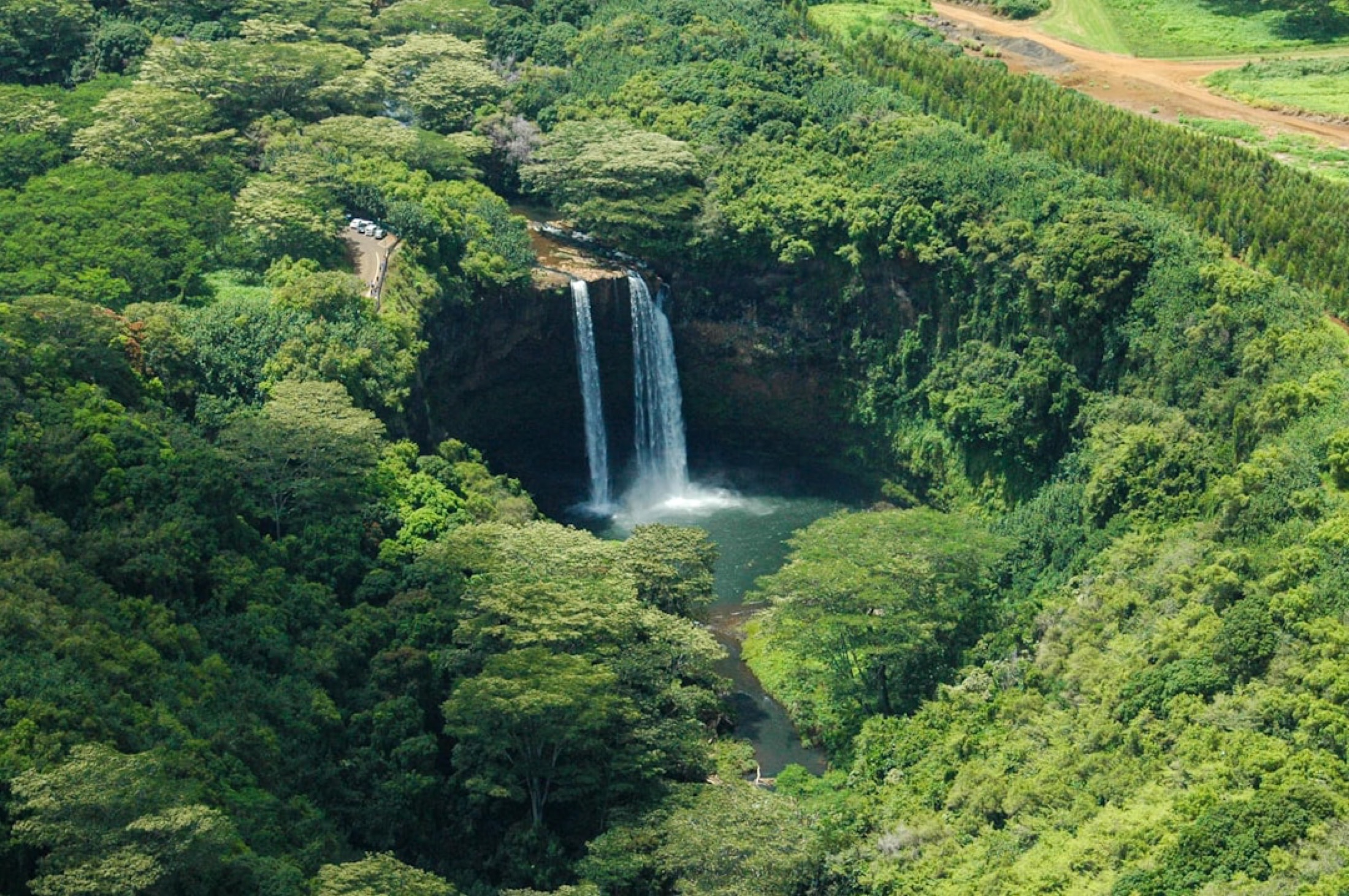 The Waterfall From The Helicopter
